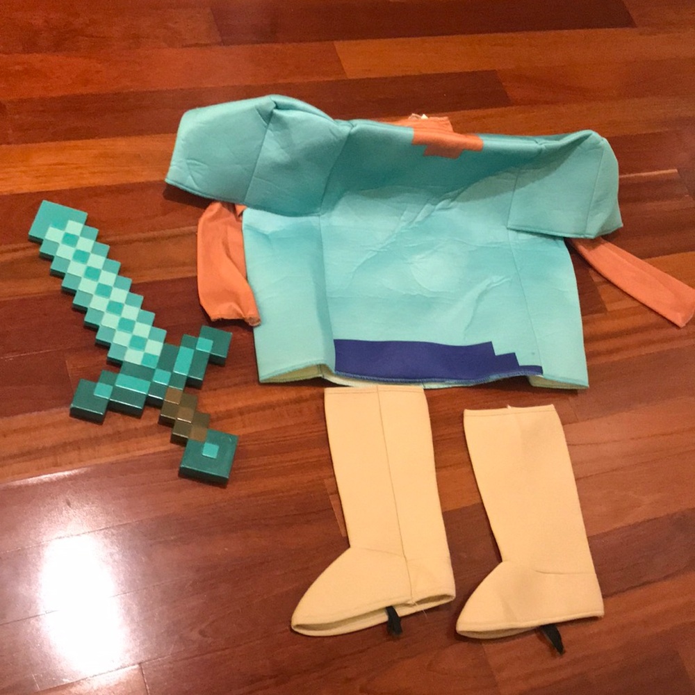 Minecraft Steve costume kids one size
